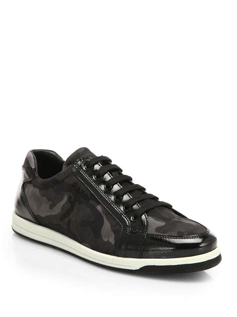 prada platform lace up sneaker|Prada camouflage sneakers.